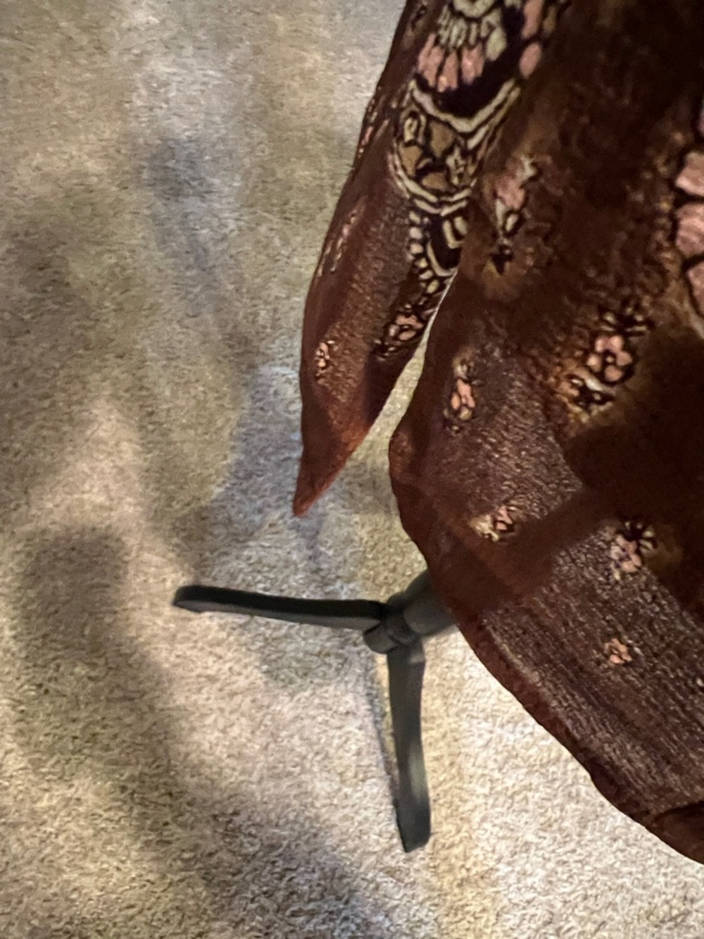 Emma James Cream, Brown and Pink Paisley Split-Neck Tunic - Picture 6 of 11